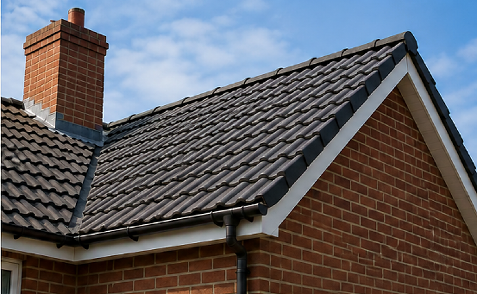 Roofing work on a tiled roof